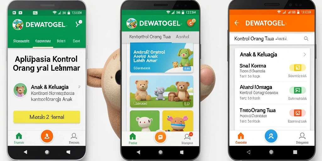 Tampilan antarmuka aplikasi DEWATOGEL untuk kontrol orang tua yang intuitif.
