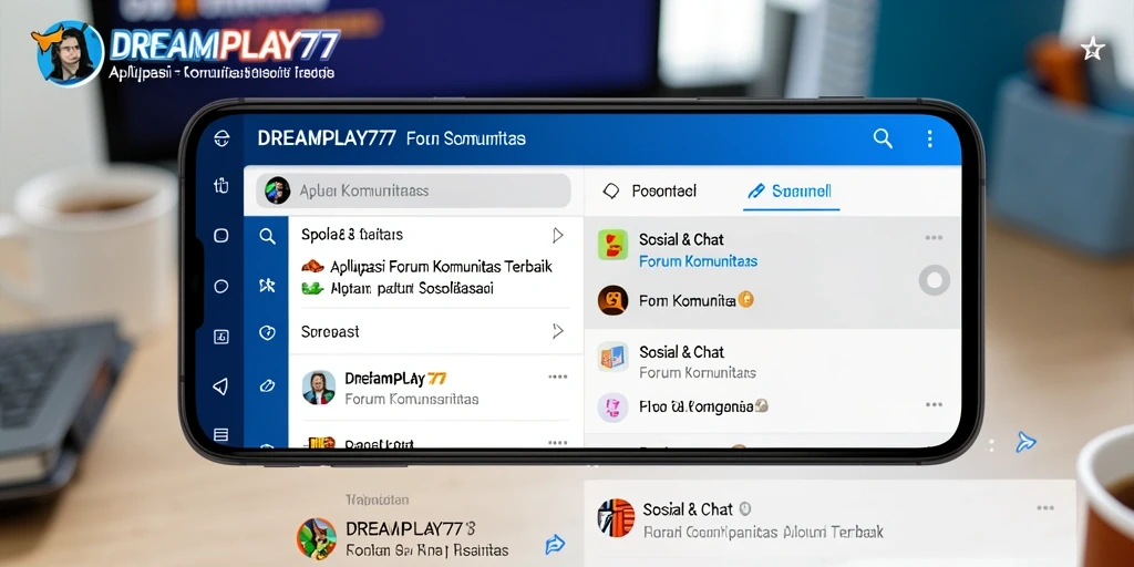 Tampilan antarmuka aplikasi Forum Komunitas DREAMPLAY77.