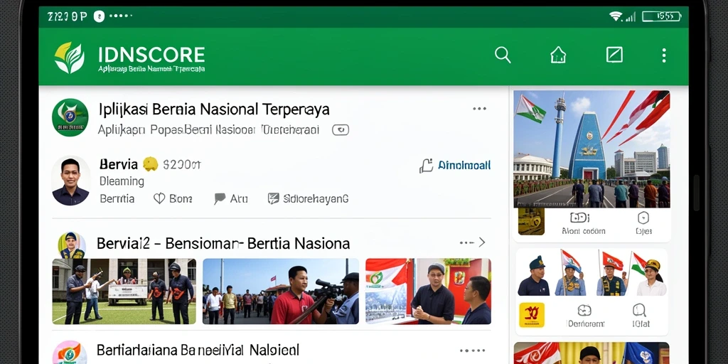 Tampilan antarmuka aplikasi IDNSCORE yang modern dan informatif.