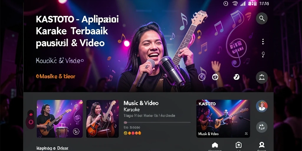 Antarmuka KASTOTO yang menarik untuk Karaoke.